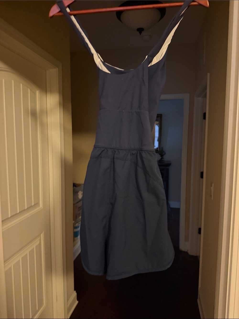 Classic Navy Sleeveless romper.